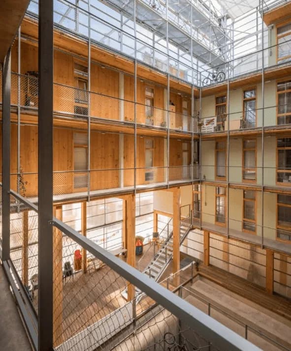 La Borda social housing Barcelona showing innovative cooperative housing timber construction