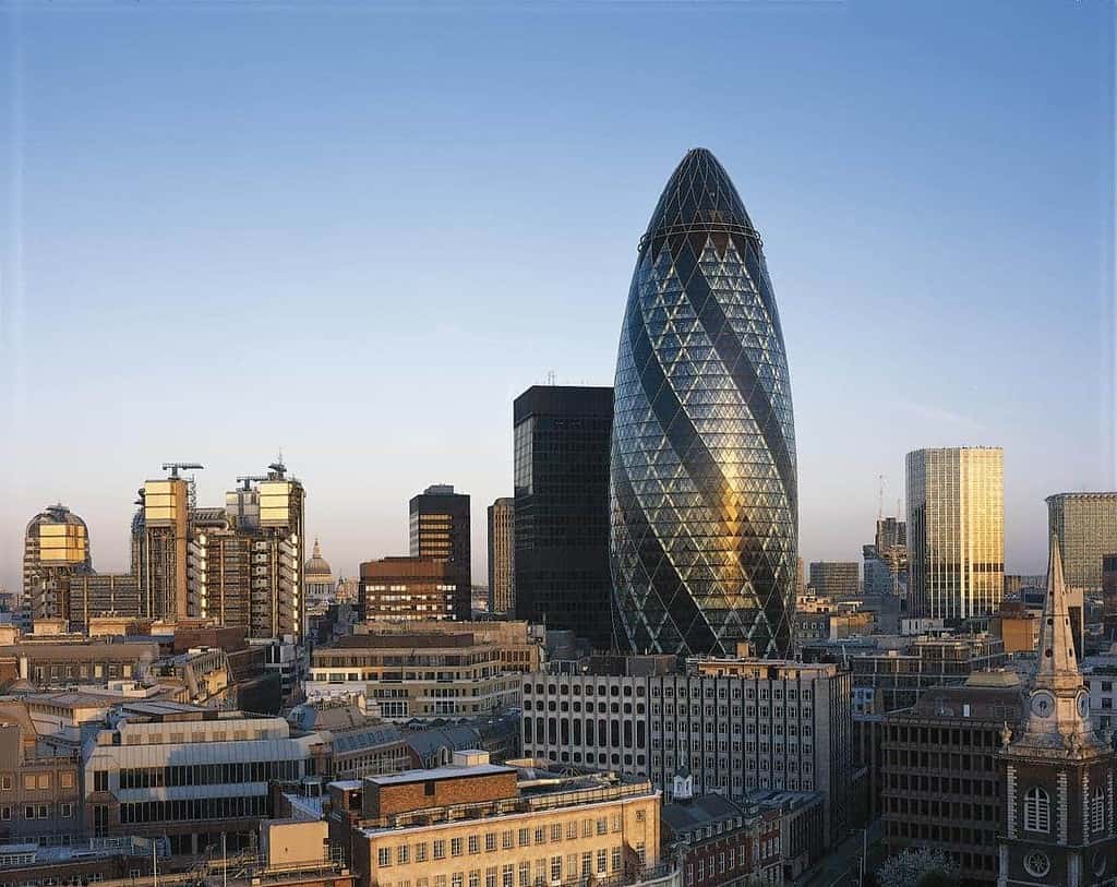 The Gherkin London iconic contemporary architecture by Foster and Partners