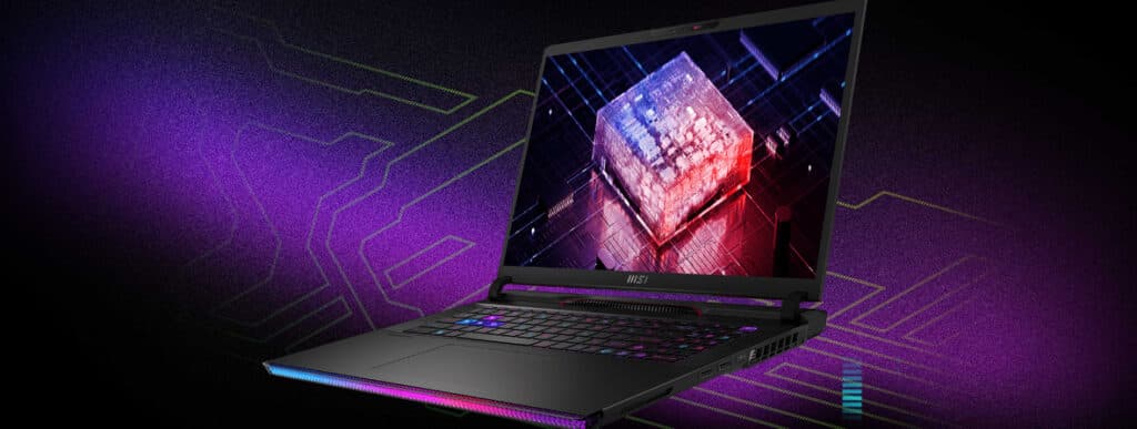 MSI laptop for architecture professionals running visualization software