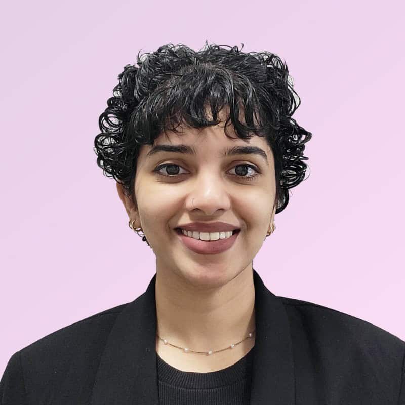Professional headshot of smiling female architect for team profile