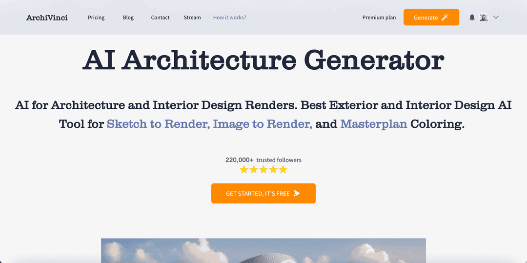 AI architecture generation tool showing automated design workflow