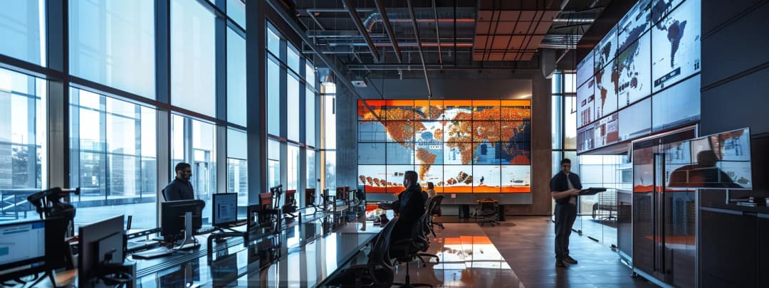 A large modern, corporate architecture office space