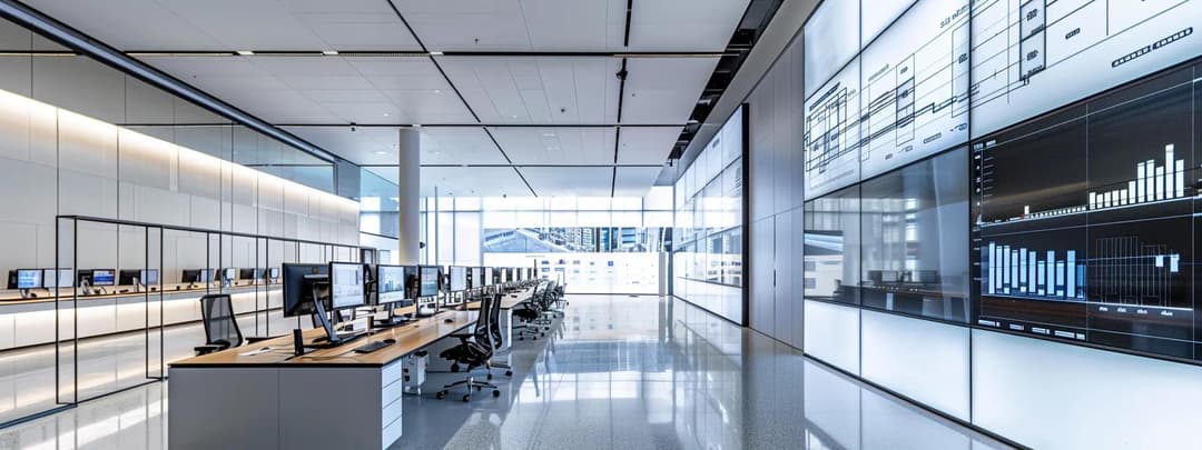A sleek modern architectural office