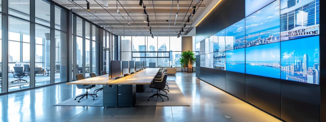 Sleek office space with modern architectural interior design