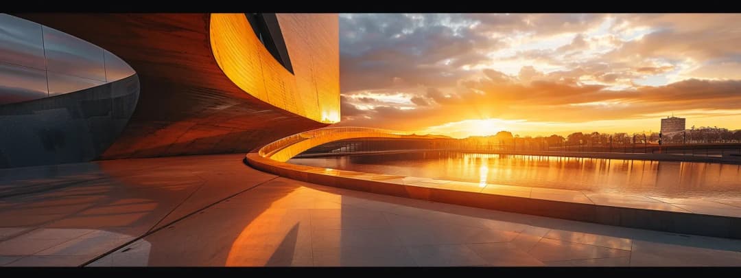 A stunning architectural marvel, in the spirit of famous architect Zaha Hadid