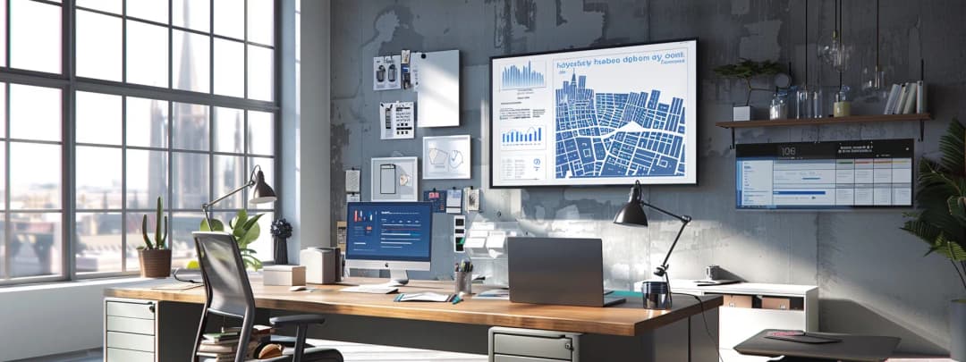 A modern architect's office setting