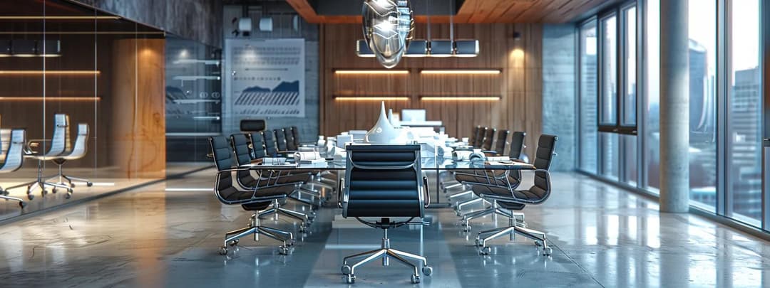 A sleek modern conference room