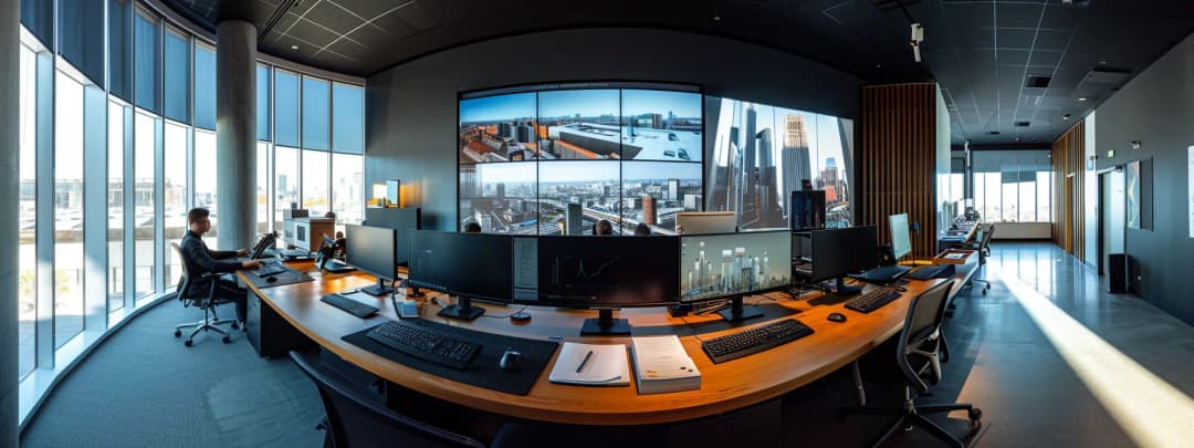 A sleek modern architect's office