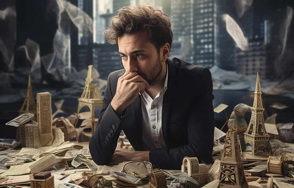 Architect struggling with financial pressures in professional practice