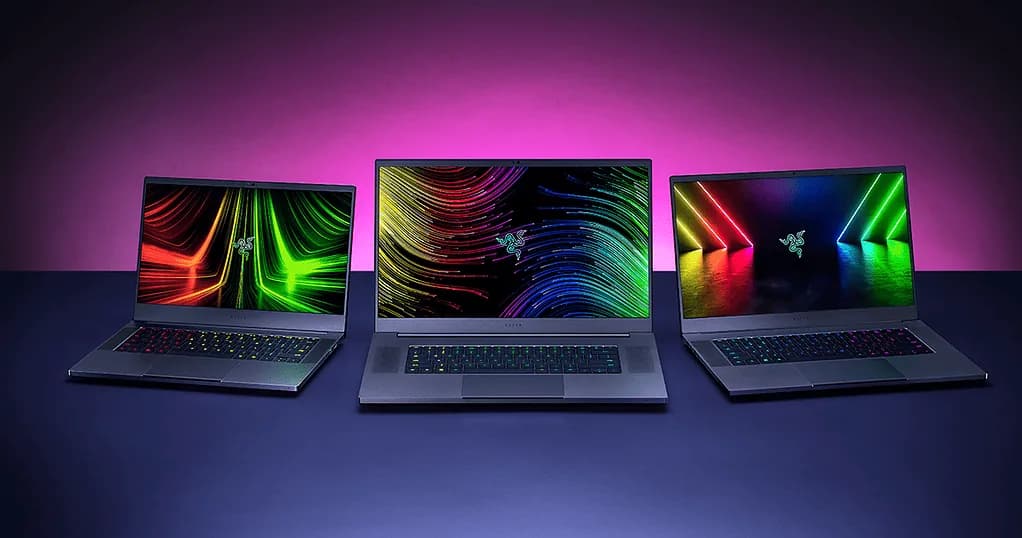 Gaming laptops on architect's desk