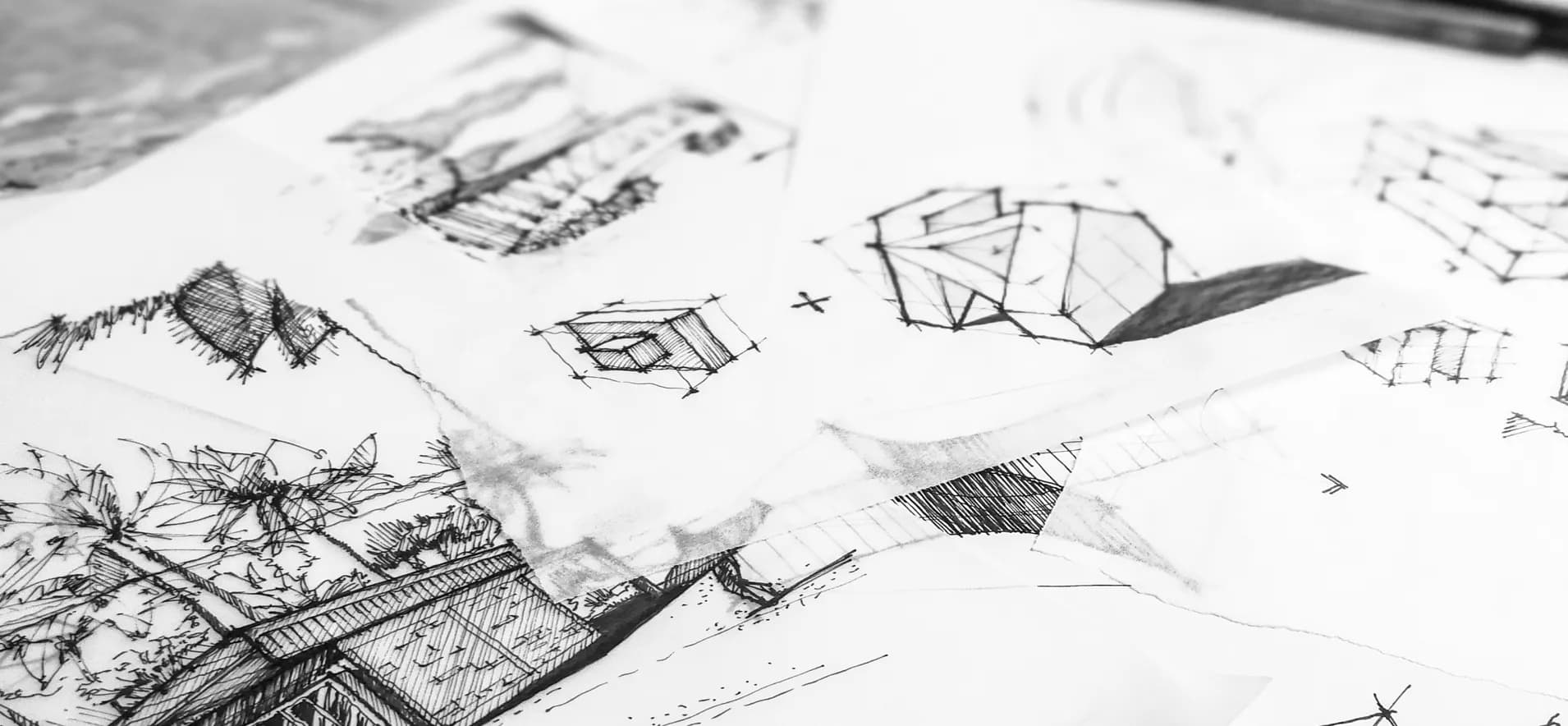 Architectural axonometric illustration of warehouse conversion complex with glass extensions and activated public courtyard