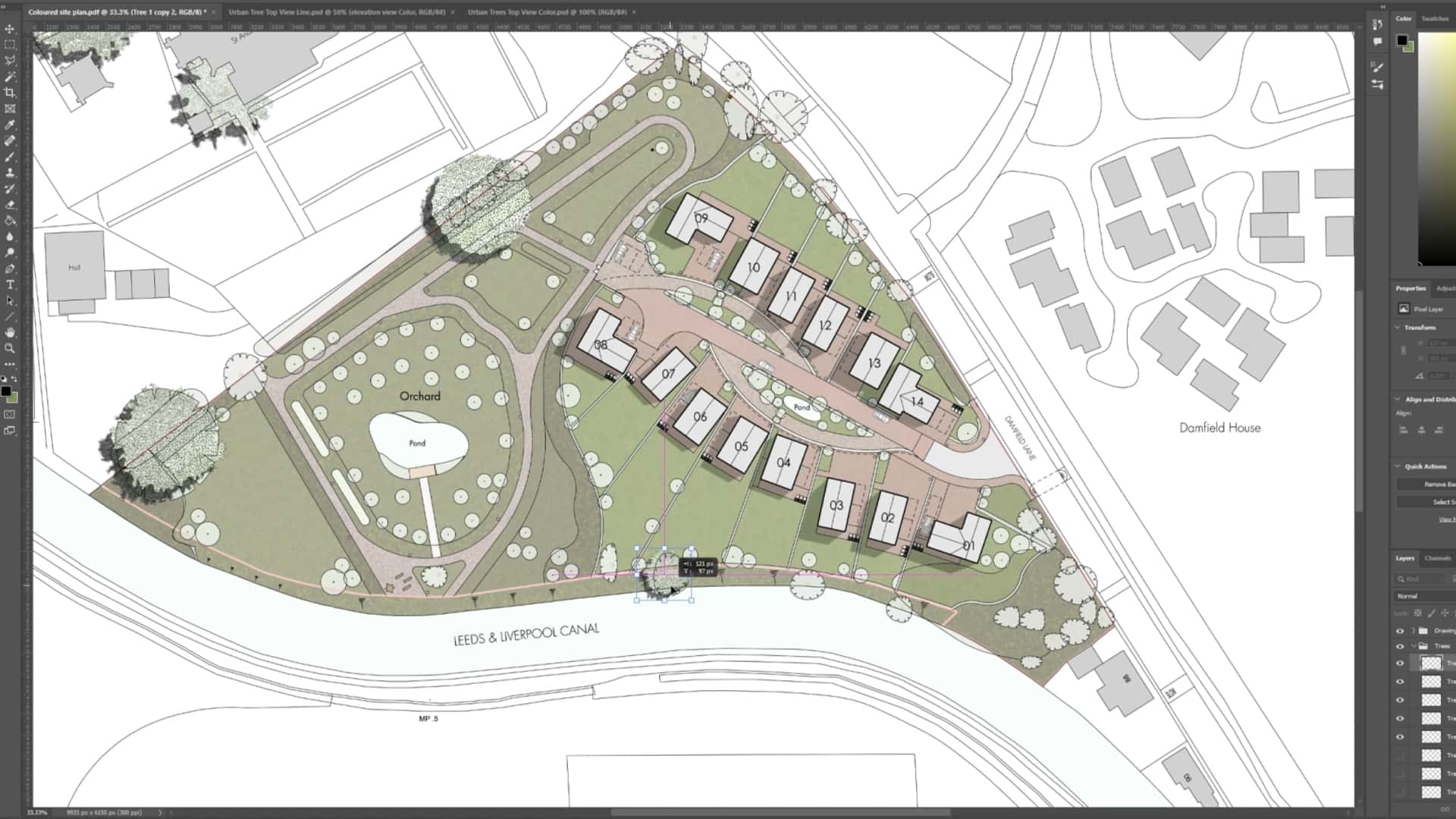 A Guide to Architectural Site Plan Rendering in Photoshop + InDesign
