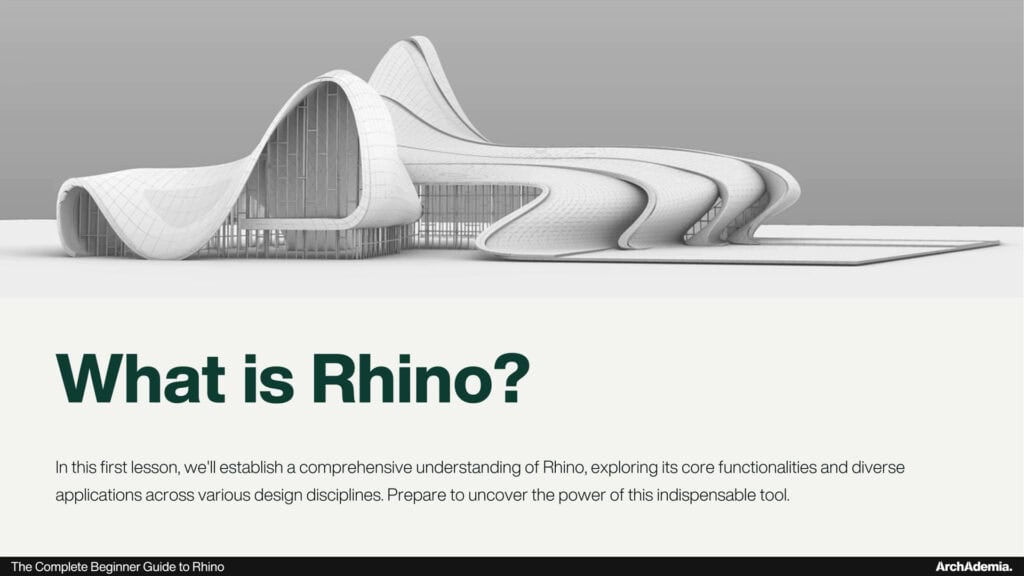 Lesson 1 - What is Rhino